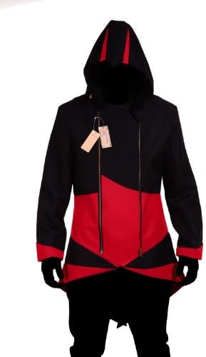 Hoodie Costume Jacket Coat Black with Red, Child Small
