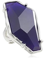 T Tahari "Night Sky" Purple and Silver Stone Stretch Adjustable Ring