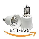 口金変換アダプタe14-e26へ電球ソケットの口金を簡単に変更出来ます。変換ソケットアダプターE14-E26 (E14-E26×1個)