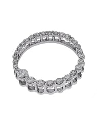 14K White Gold 0.52cttw Round Diamond Pendant