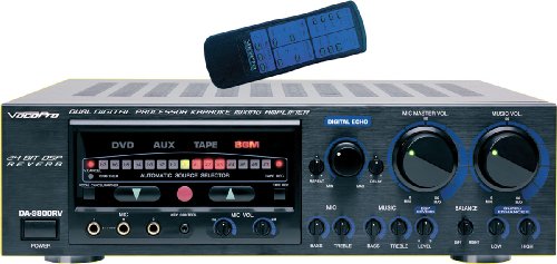 VocoPro DA-9800 RV 600W Professional Digital Key Control Mixing Amplifier with DSP Reverb