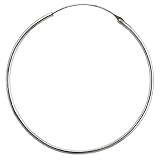 Sterling Silver Large Thin Endless Hoop Earrings, 1 3 4 in. (45 mm) Diameter