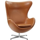Lexington Modern Arne Jacobson Egg Chair, Terra Cotta Aniline Leather Lexington Modern Arne Jacobson Egg Chair, Terra Cotta Aniline Leather