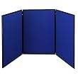 Quartet Show-It! Exhibition Display System, 3-Panels, 72 x .75 x 36 Inches, Blue and Gray (SB93513Q)