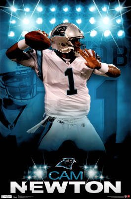 (22x34) Carolina Panthers Cam Newton Sports Poster Print