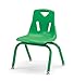 Berries 8122JC1119 Stacking Chair with Powder-Coated Legs, 12" Height, Green