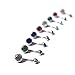 Crazypiercing Set of 10pcs 14GEM Double Gem Belly Button Ring Body Jewelry Piercing Ring 10 pcs