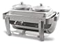 Buffet Enhancements Classic 4.2 Liter Rectangular Chafing Dish Dual Stainless Steel Soup Station Kit