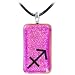 Holly Lynn Pink Sagittarius Zodiac Dichroic Glass Necklace