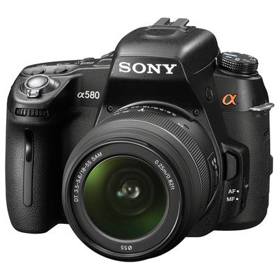 Sony DSLRA580L 580 DSLR Camera and DT 18-55mm F3.5-5.6 Lens (Black)