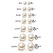 EVER FAITH Women's 925 Sterling Silver AAA Freshwater Cultured Pearl Button Stud Earrings