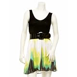2b Banded Color Burst Dress