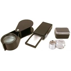 3 2X 10x Loupes Lighted Magnifier Jewelers Stamp Tools