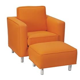 Jennifer Delonge Cotton Ava Chair in Tangerine Orange by Jennifer DeLonge