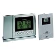 Wireless Thermometer & Projection Clock (Grey) (5-3/4" W x 4-1/2 H x 2" D (main unit))