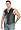 Leather Men's Side Lace Vests - Size : 3XL