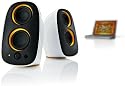 Philips SPA 3210 2.0 Notebook Lautsprecher (2x 2,5 Watt RMS, Kabelmanagement) weiß/mango