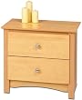 Sonoma 2 Drawer Nightstand in Maple Finish By Prepac Furniture