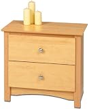 Sonoma 2 Drawer Nightstand in Maple Finish By Prepac Furniture