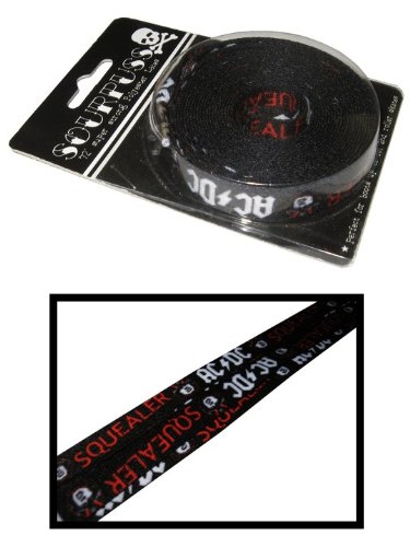 AC/DC - 72 Long Black Polyester Boot / Roller Skate Laces with Red & White Logos & Devil Angus Young - Shoelaces (Shoe Laces)