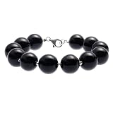 EXP Sterling Silver Black Agate Bracelet