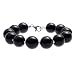 EXP Sterling Silver Black Agate Bracelet