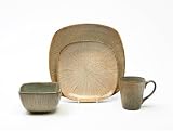 Baum Radiant Lines RADDL16D Dinnerware 16-Piece Set, Service for 4, Linen