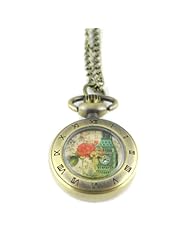 Youyoupifa Wholesale 5pcs/lot Bronze Retro Design Dial Open-face Quartz Pocket Watch #NBW0PX7691-CO3