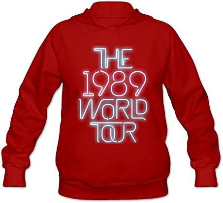 100% Cotton Taylor 1989 World Tour Red Hoodies For Womens