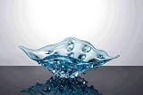 Aqua Decorative HandBlown Plate made of Colored Glass