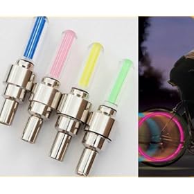  2PCS BLUE LED Flash Tyre Wheel Valve Cap Light for Car Bike bicycle Motorbicycle Wheel Light Tire Light