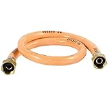 uxcell　シャワーホース　オレンジ　ゴールドトーン　ステンレススチール　プラスチック