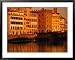 Buildings and Bridge along Arno River at Sunset, Seen from Oltrarno (South Bank), Flo...