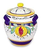 Handmade Melograno Biscotti Jar From Italy