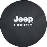 Jeep Liberty Logo Black Denim Tire Cover