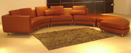 A94 Brown - Contemporary Sectional Sofa