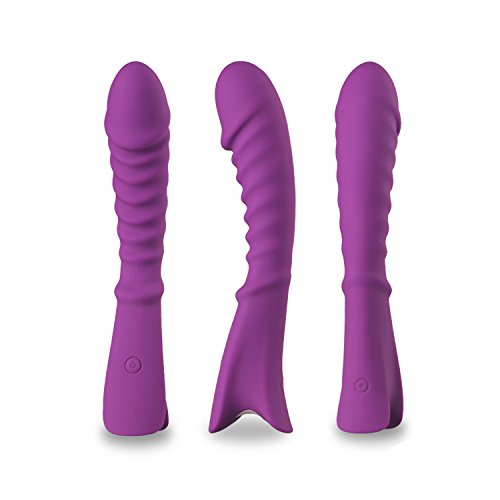 Rechargeable Vibrator - New Silence Motor Technology - Wireless Waterproof & Silicone - Strong G-Spot Stimulation - Sex Toy for Women or Couples By Linglong (Purple)