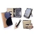 Tuff-Luv custodia 'Embrace' in similpelle 'Brogue' per Kindle 4 / Touch / Paperwhite / 6" E-Ink - Nero verniciato