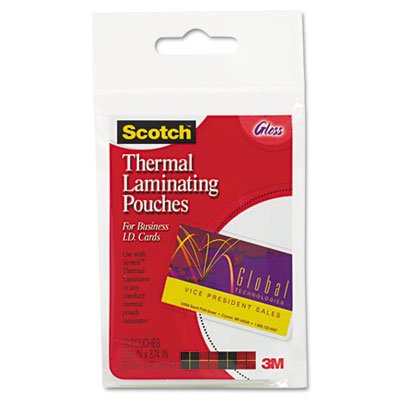 MMMTP585120-Scotch TP585120 - Business card size thermal laminating pouches, 5 mil, 3 3/4 x 2 3/8, 20/pack