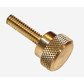 Machined Brass Brass Knurled Head Thumb Screws with Shoulder, #8 - 32, 0.5 inches Head Diameter, 0.625 inches Length (Pack of 5): Industrial &amp; Scientific