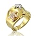 18k Gold Star White, Pink and Yellow Diamond Ring / Band, Size 7 - 0.29 carat