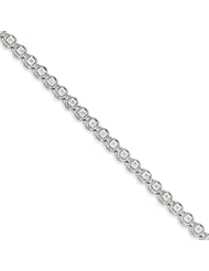 Genuine .925 Sterling Silver Rhodium Plated Diamond Bracelet 7.3 Grams . 100% Satisfaction Guaranteed.