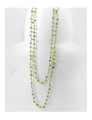 Japanese silk cord Peridot Necklace