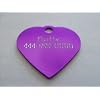 Pet ID Tag/Deluxe - Small Purple Heart