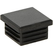 Kapsto 260 Q 3434 1.5 - 2 Polyethylene Square Plug, Black, 34 mm (Pack of 100)