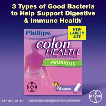 Phillips' Colon Health Daily Probiotic, 110 Capsules