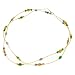 Glass Beaded Violet and Green Long Collar Necklace
