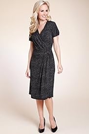 Petite Spotted Wrap Jersey Dress