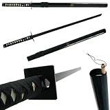41 Inch Black Ninja Sword with Scabbard and Breathing Pipe