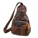 Brown Embossed Leather Patchwork Sling MINI Backpack Style Handbag